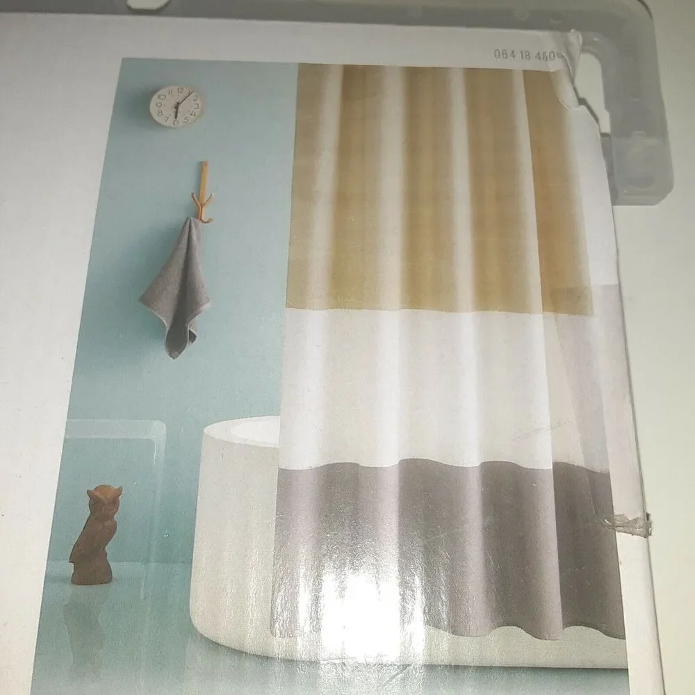 Room Essentials Shower Curtain Ombre Block New